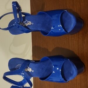 Blue Platform Sandals